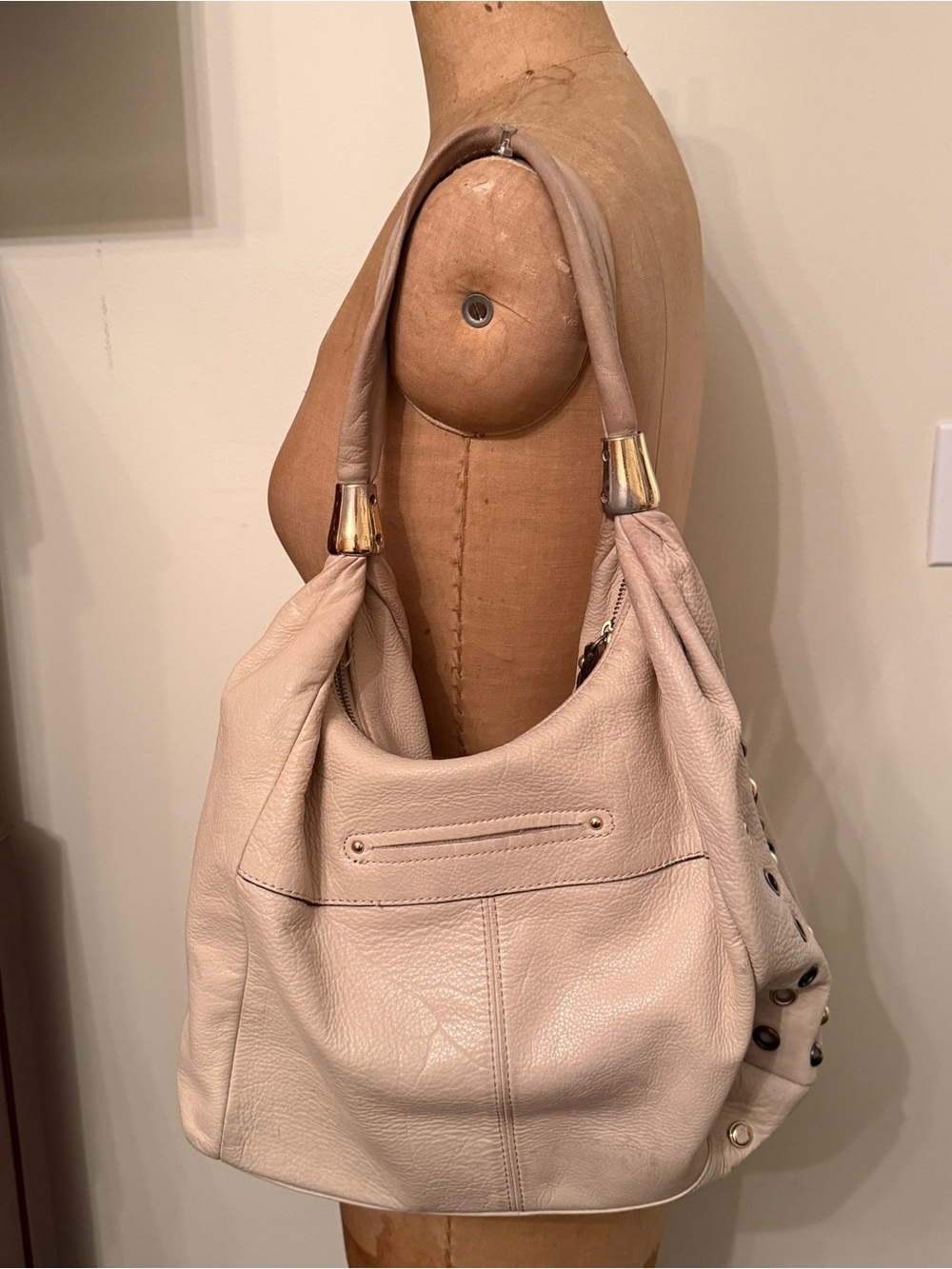 B. Makowsky Studded Slouchy Hobo Bag - Picture 7 of 10